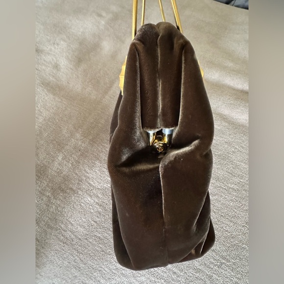 Rare Vintage Givenchy logo clasp brown handbag - Picture 2 of 12